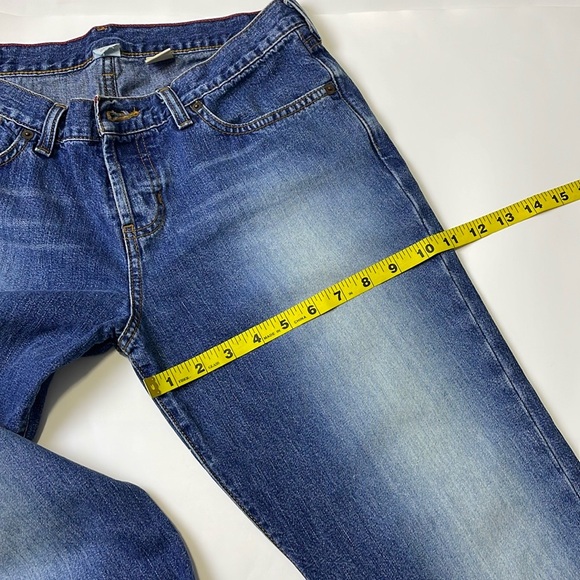 Abercrombie&Fitch Y2K Cropped Rolled Hem Jeans Size 4 Button Fly Mid Rise - Picture 14 of 14